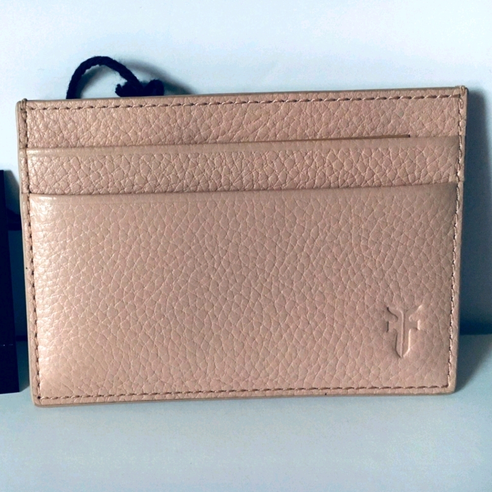 NWT FRYE LEATHER FAB FIT FUN CARD CASE LIGHT PINK - Picture 2 of 4